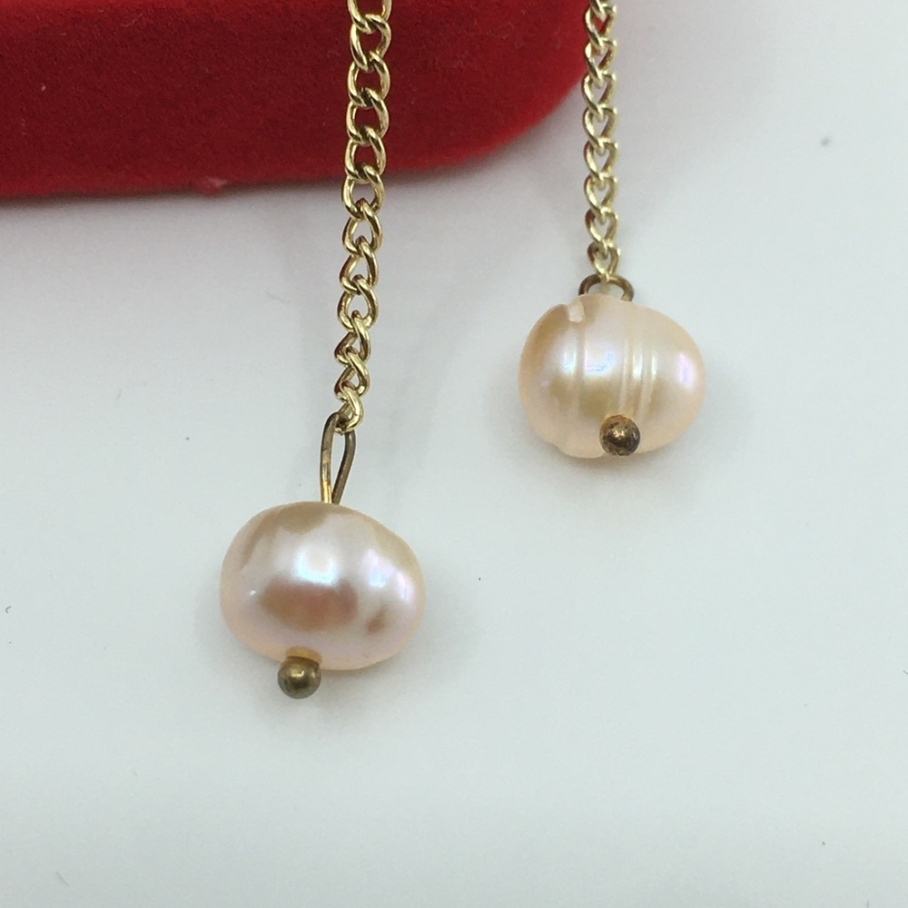 18k Gold Plated Freshwater Pearl Bracelet Anklet NEW in Original Box Adjustable - Picture 3 of 8